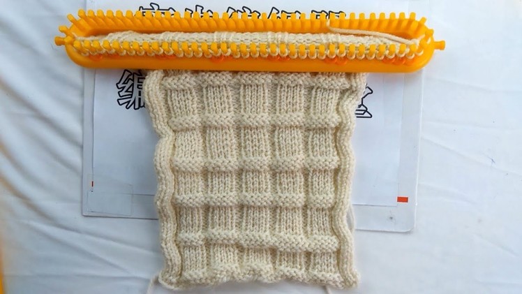 New Design Knitting Looms Waffle Stitch on long loom knitting board loom knit Patterns