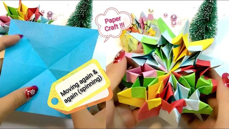 Origami infinity flexagon | How to make a paper moving flexagon | Polygon paper folding origami