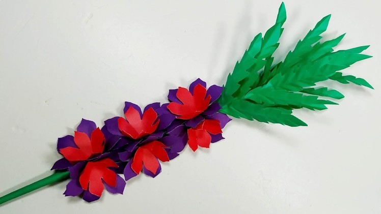 Paper Handcraft Idea!! How to Make Stick Flower Beautiful Idea | Jarine's Crafty Creation
