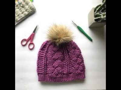 Part 1 Braided Cable Beanie Crochet Video from the Written Instructions by Crochet It Creations