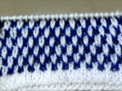 Very Easy Two Color Knitting Pattern. Design