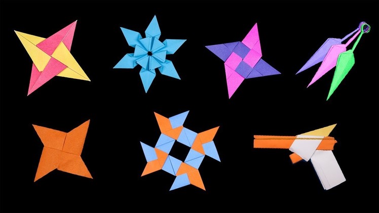 07 New Easy Origami Ninja Star.Sword.Knife.gun - How to make