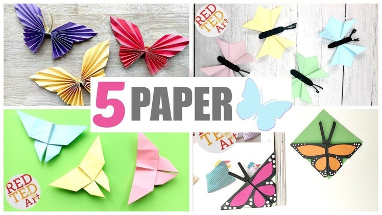 5 Paper Butterfly DIYs - How to make Butterfly from Paper