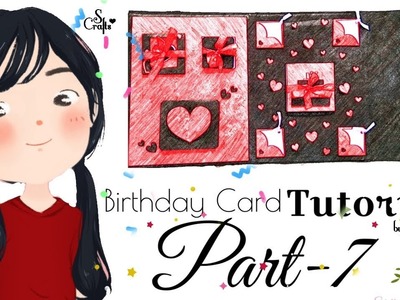 Birthday Card ♥️ Tutorial | Part 7 | Handmade | S Crafts | Scrapbook element tutorial