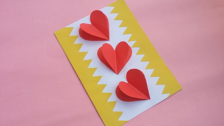 DIY:Handmade Card!! How to Make Paper Card for valentine.Greetings.Birthday.Boyfriend.Girlfriend!!!