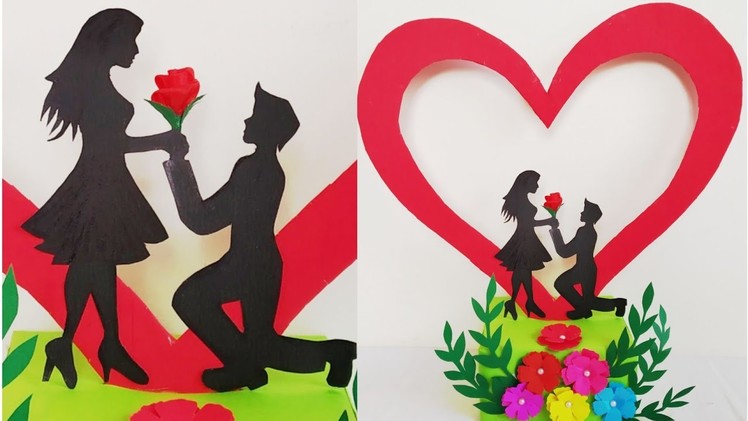DIY Valentine's Day Special Gift Idea.How to Make Romantic Couple Showpiece for valentine's day