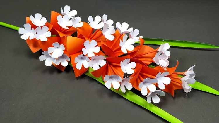 Flower with Paper: How to Make Flower with Paper | Stick Flower Tutorial | Jarine's Crafty Creation