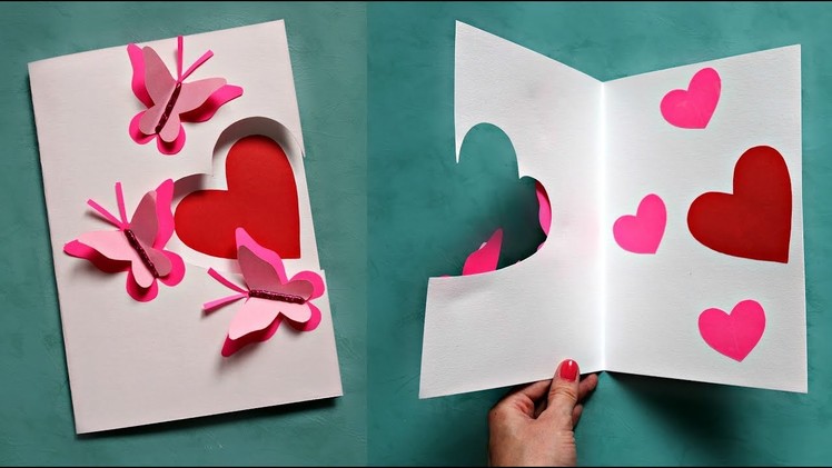 How to make a card for birthday, Mother's Day or Valentine's Day | Birthday card | Valentine Card