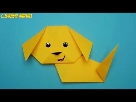 How to make a dog out of paper.  Origami Dog.  Origami Animals.