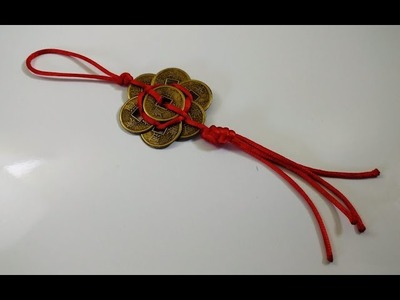 How to Make a Feng Shui Lucky Charm Chinese Coins with Tassel Wall hanging for Wealth & Good Luck.