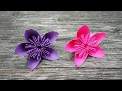 Download How to Make an Origami Cherry Blossom, DIY paper crafts, Easy Origami step by step Tutorial