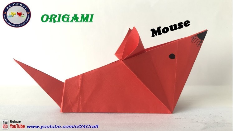 How To Make An Origami Mouse - Easy Origami Paper. Animal Origami for Kids. Tutorial Handcraft - DIY