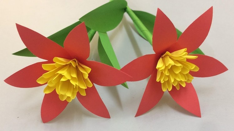 How to Make Beautiful Paper Flower - Making Paper Flowers Step by Step - DIY Paper Crafts