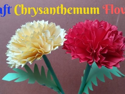 How To Make Chrysanthemum Flower From Paper | Making Flower Paper Step By Step