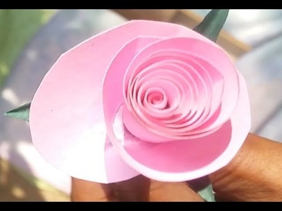 How To Make Easy Homemade Realistic Paper Rose Flower|Making DIY Handmade Rose Flower Craft Art