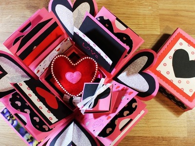 How to Make Exploding Box - Valentine's Day Explosion Gift Box - Eksplodujące Pudełko Walentynki 119