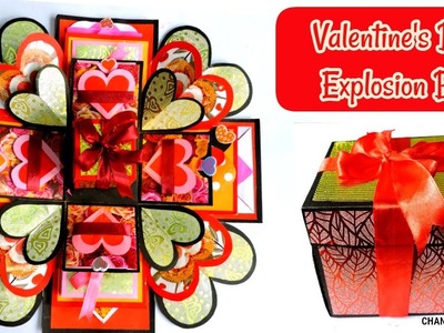 How To Make Explosion Box || DIY Valentine's Day Explosion Box || Valentine Day Gift Idea ||