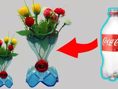 How to Make Flower Vase With Plastic Bottle. DIY. Best Out Of Waste Plastic Bottle Flower Vase
