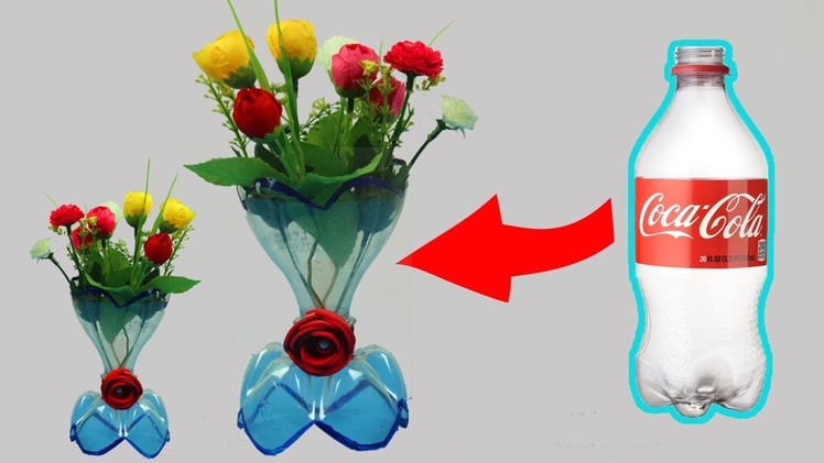 How to Make Flower Vase With Plastic Bottle. DIY. Best Out Of Waste Plastic Bottle Flower Vase