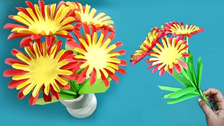 How to Make Flower with Paper | Step by Step Paper Flowers Making | DIY Paper Flowers