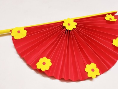How to make hand fan using papers | paper craft