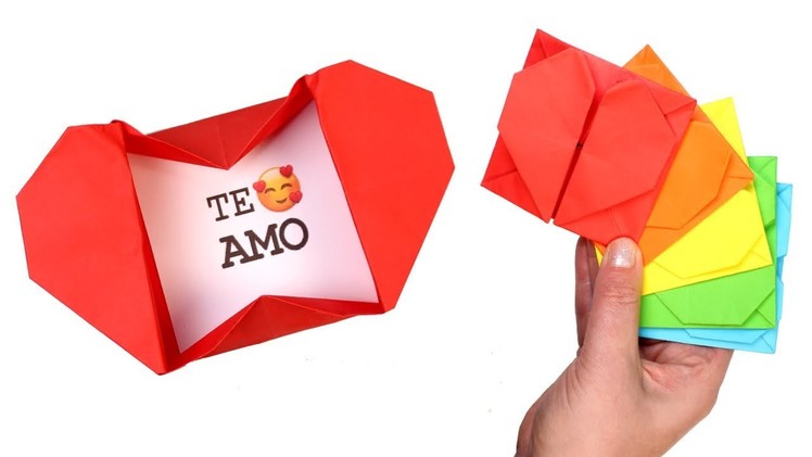 How to Make Heart Box Envelope | Easy Origami Pop Up Heart Envelope with Message for Valentine's Day