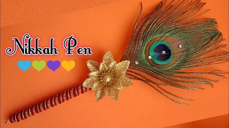 How to make Nikkah Pen at Home || DIY Wedding Pen Decoration