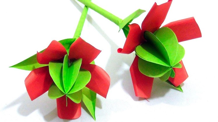 How to make Paper flower Stick with color Paper ! Diy Paper Flower stick ! Bk Craft tv