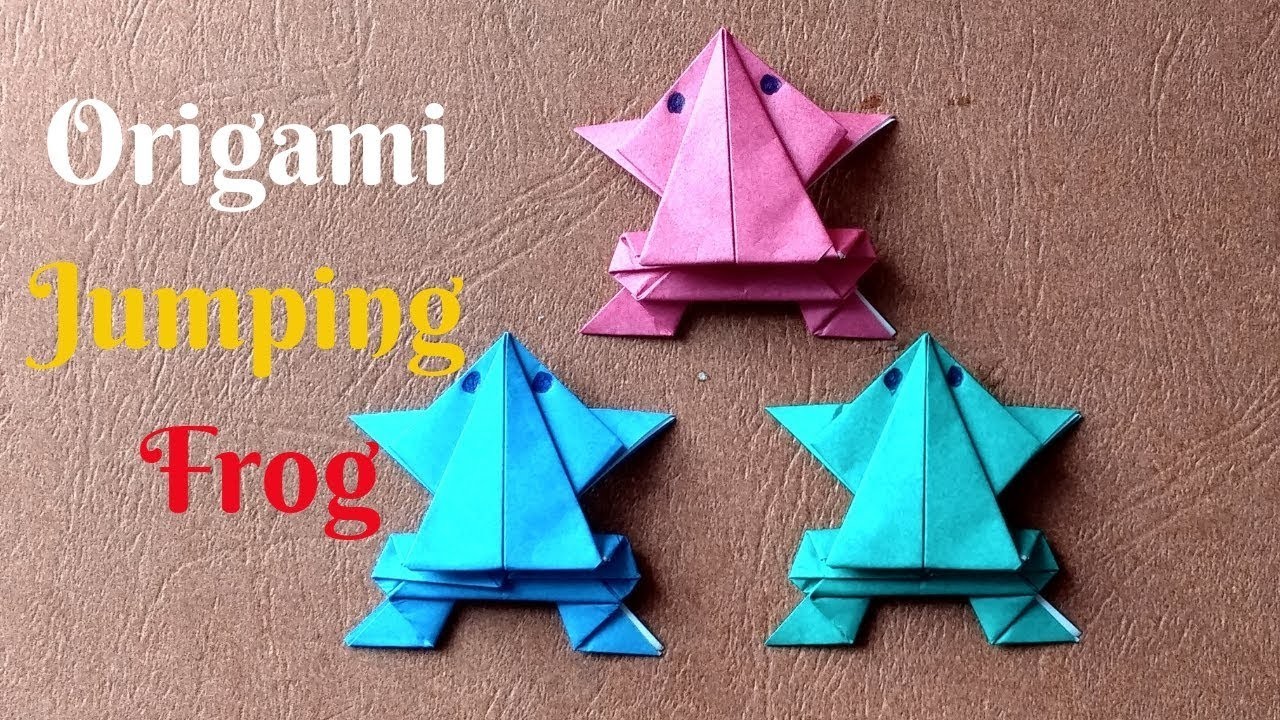 How To Make Paper Jumping Frog #2 | Diy Origami Paper Frog  | Home Diy Crafts Paper