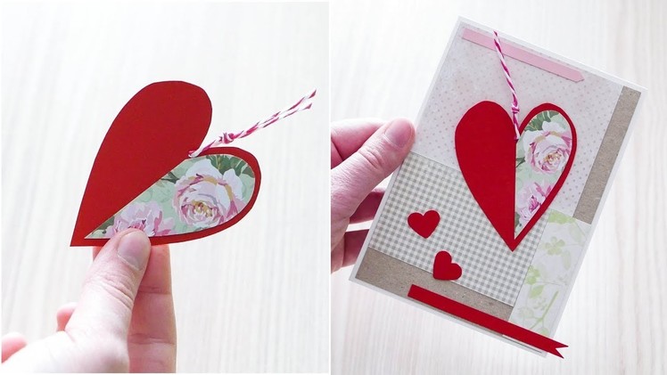 How to make : Patchwork Valentine Card | Kartka na Walentynki - Mishellka #336 DIY