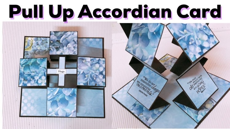 How to make pull up accordian card. DIY pull up accordian card