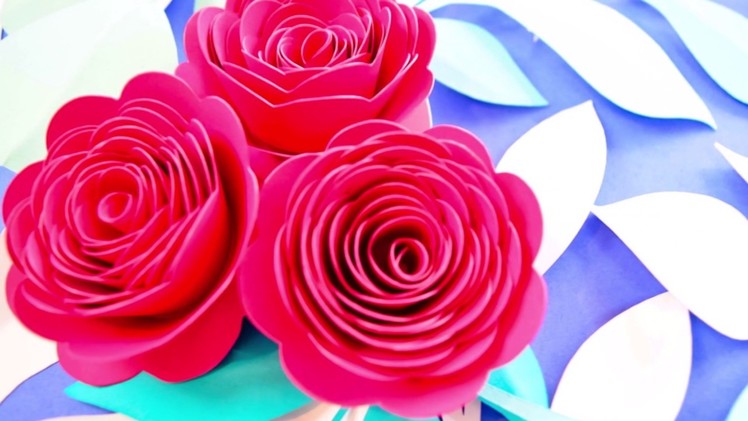 How to make rolled rosette paper flowers