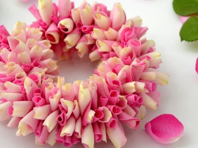How to make Rose petals Garland | Flower garland making | Easy Garland Making