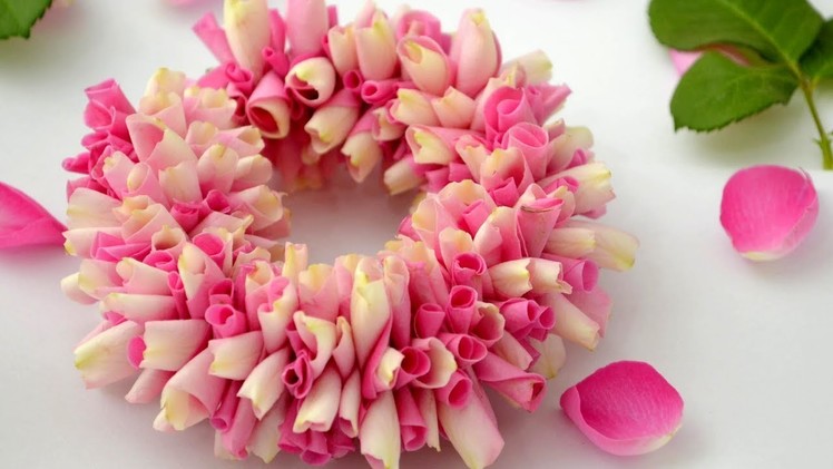 How to make Rose petals Garland | Flower garland making | Easy Garland Making
