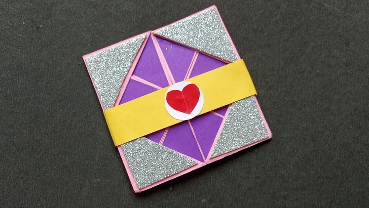 How To Make Valentine Day Card | Napkin Fold Card |  Scrapbook Card | Pop -Up Card | By AASHU'S ART