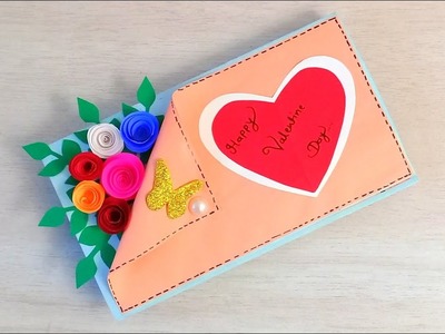 Lovely Valentines Day Greeting Card Making | DIY How to make Love Card Latest Design Tutorial