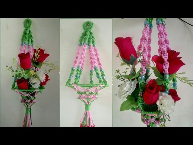 Macrame Flower Hanging. How to Make Macrame Flower Hanging