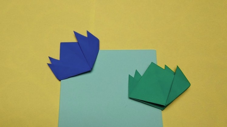 Origami bookmark with sticky notes How to make a paper flower bookmark