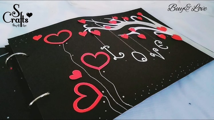 Scrapbook ???? | Handmade | S Crafts | scrapbook ideas | anniversary scrapbook | Love theme gift idea