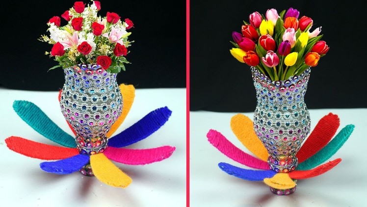 WOW!! How to Make Flower Pot with Plastic Bottle | Ways to Spruce Up a Flower vase at Home
