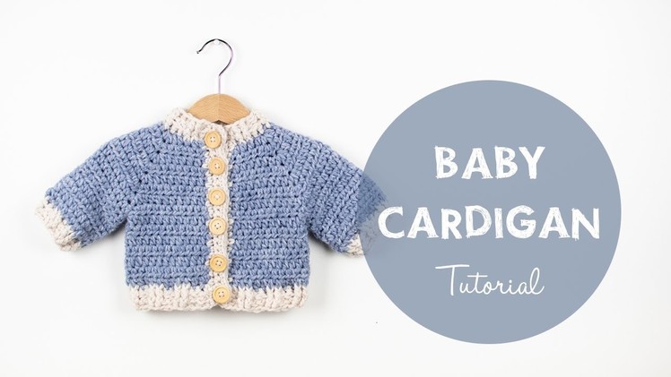 Chunky Crochet Baby Cardigan Winter Snowflake |Croby Patterns