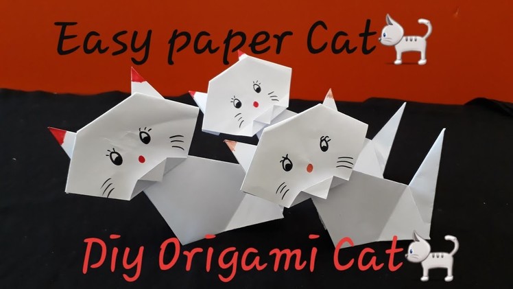 DIY easy paper cat making l how to make a paper cat easy step by step