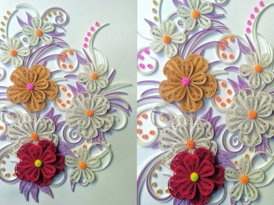 Diy - how To make - paper quilling flower beautiful wallpaper ( paper art)