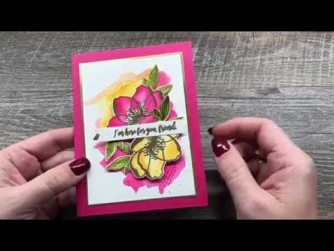 How to create EASY Watercolored Flowers and Background