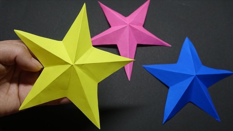 How to make a 3D paper star | Easy origami stars for beginners making | Videos & Tutorials