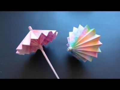 How to make a paper Umbrella | That Open and Closes | DIY paper crafts | Easy Origami step by step