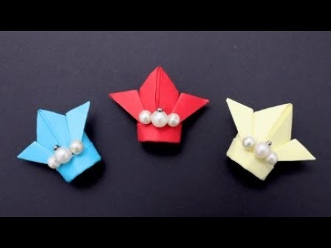 How to make a Pearl Crown origami | DIY paper crafts | Easy Origami step by step Tutorial