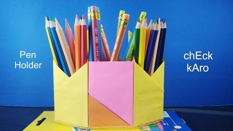 How to Make a Pen Holder with Paper || DIY Simple Paper Crafts