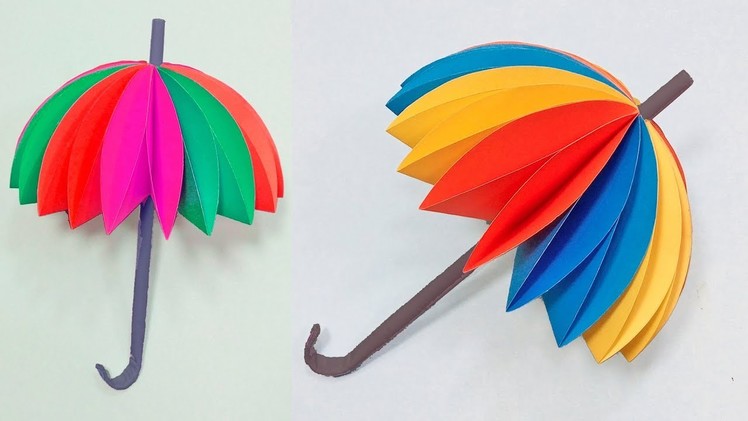 How to Make an Amazing Umbrella With Color Paper | DIY Paper Decor For Kids