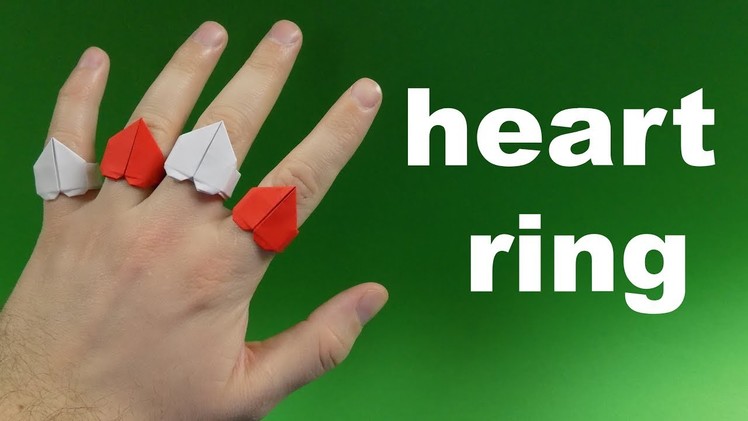 How to make an Easy Paper Ring - Origami Ring Heart